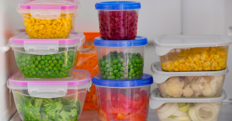 Food items in airtight glass containers. Non-toxic Food Storage: How to Replace Plastic Containers - Whole Family Living